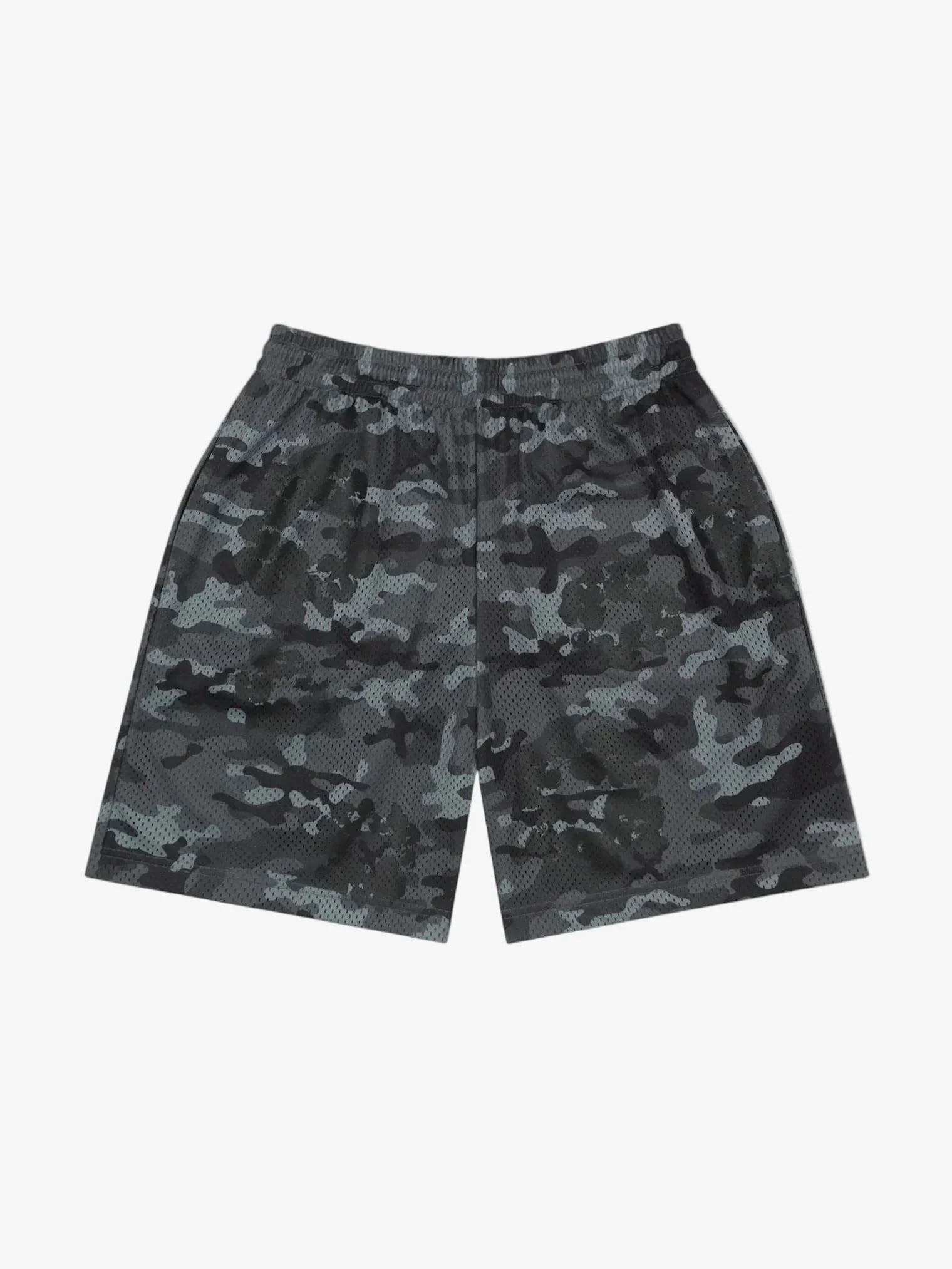 DENIM TEARS CAMO COTTON WREATH MESH SHORTS BLACK DENIM TEARS The Hype Company
