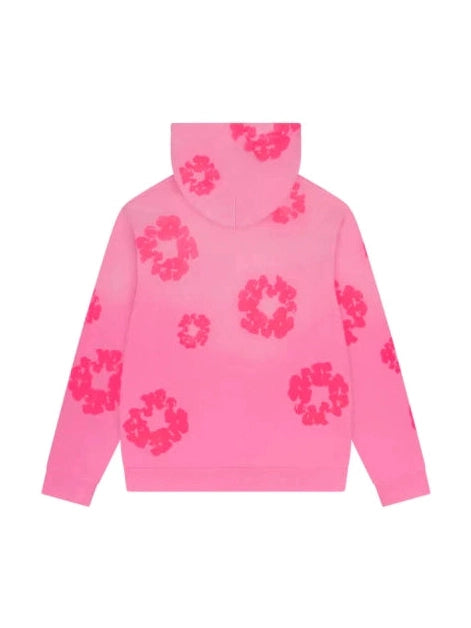 DENIM TEARS MONO COTTON WREATH HOODIE PINK DENIM TEARS The Hype Company