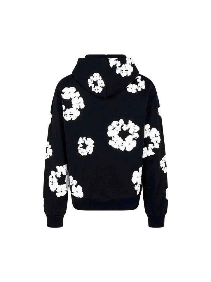 DENIM TEARS THE COTTON WREATH HOODIE BLACK ON WHITE DENIM TEARS The Hype Company