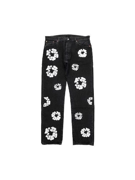 DENIM TEARS THE COTTON WREATH JEANS BLACK DENIM TEARS The Hype Company