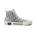 Zapatilla alta The Hype Company DIOR B23 con motivo Oblique en denim gris y paneles transparentes