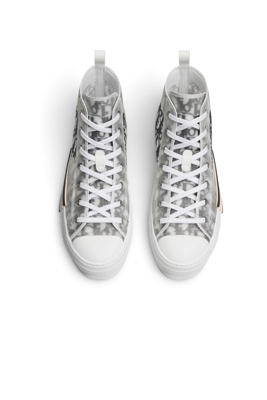 Zapatillas altas The Hype Company Dior B23 con motivo Oblique gris y blanco y paneles laterales transparentes