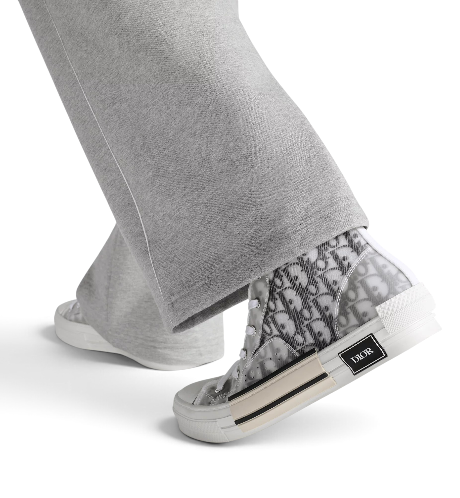 Zapatillas The Hype Company Dior B23 de mezclilla con motivo Oblique gris y suela de goma blanca