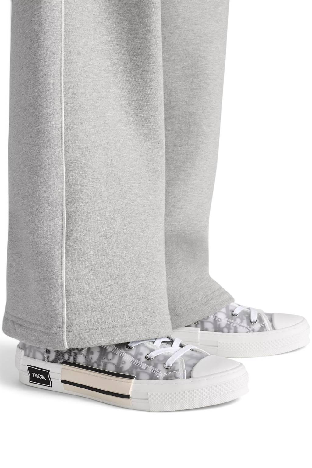 Zapatillas The Hype Company Dior B23 Oblique de mezclilla con diseño transparente y cordones blancos