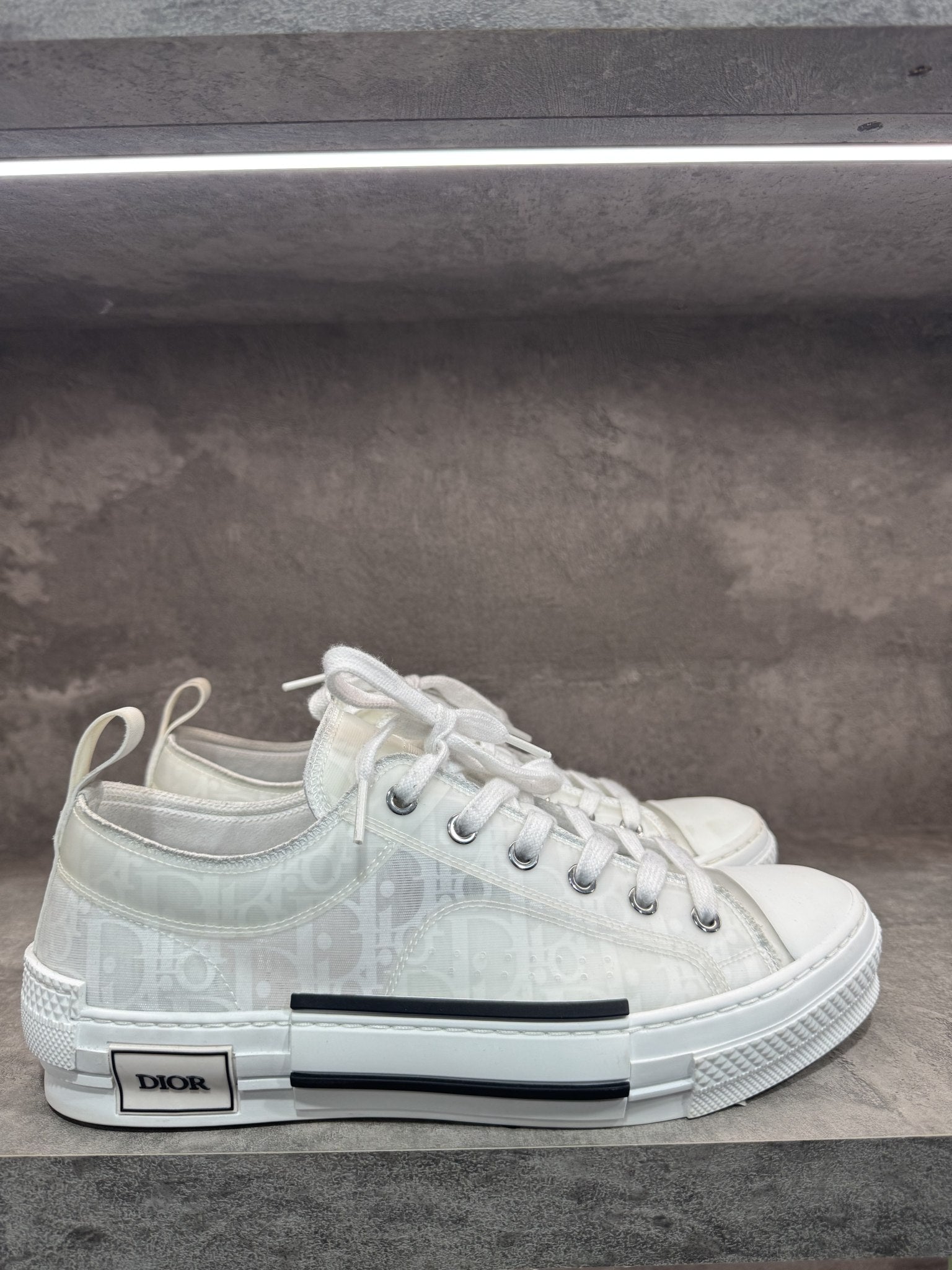 DIOR B23 OBLIQUE WHITE SNEAKERS LOW