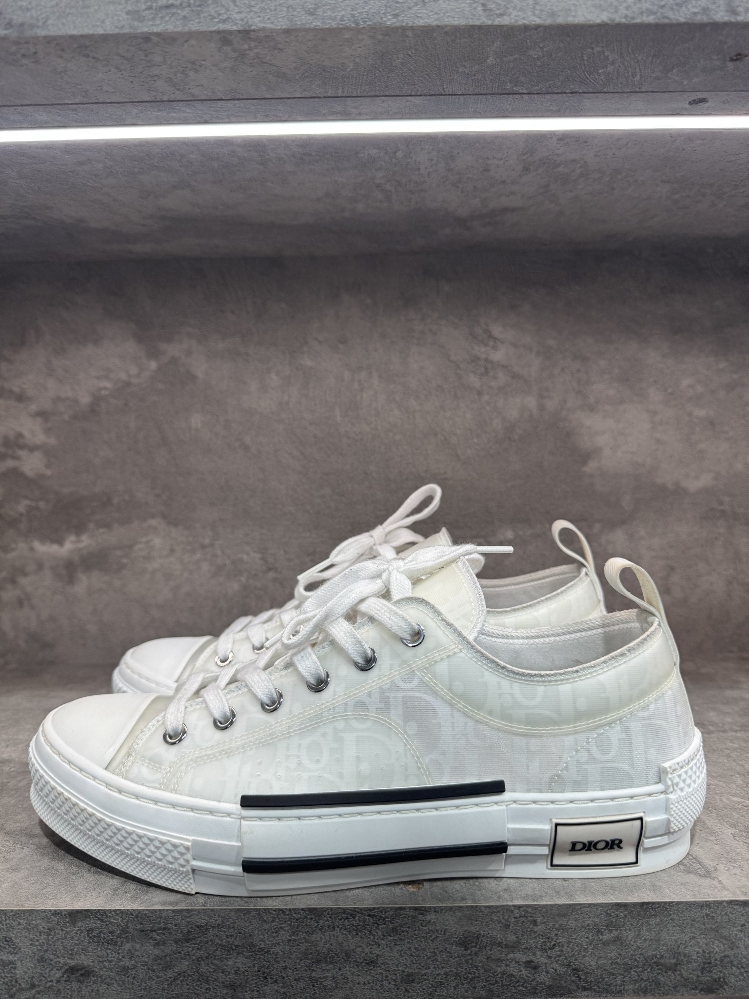 DIOR B23 OBLIQUE WHITE SNEAKERS LOW