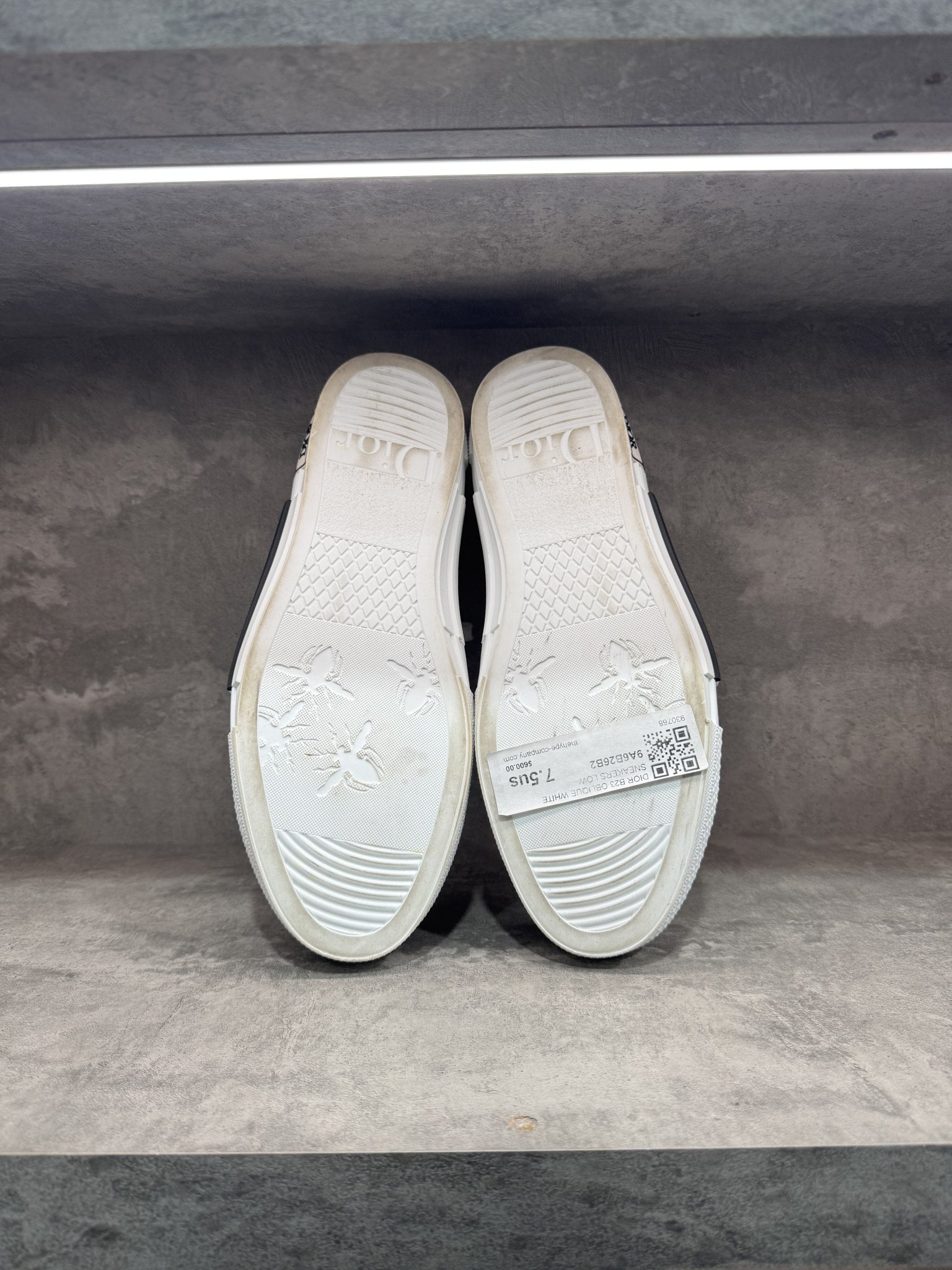 DIOR B23 OBLIQUE WHITE SNEAKERS LOW