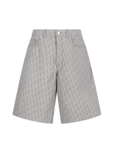 DIOR OBLIQUE CHINO SHORTS GREY