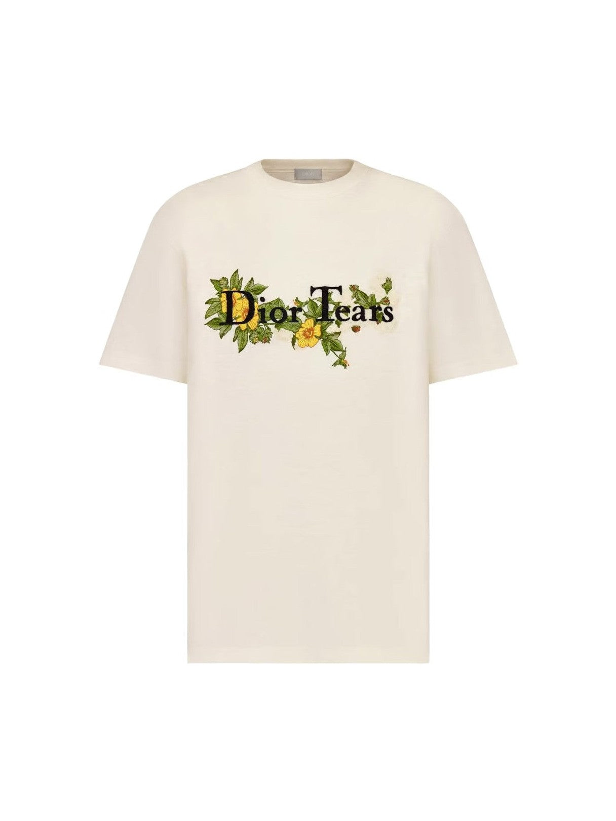DIOR X DENIM TEARS RELAXED-FIT LOGO T-SHIRT WHITE CREAM SS23