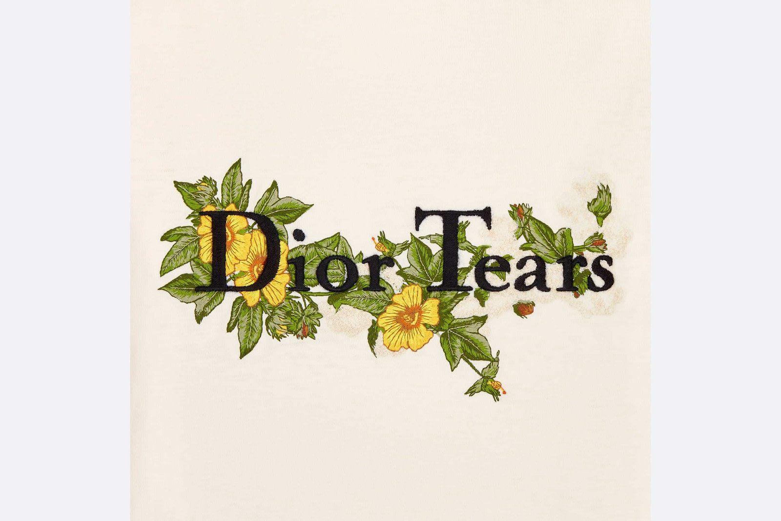DIOR X DENIM TEARS RELAXED-FIT LOGO T-SHIRT WHITE CREAM SS23
