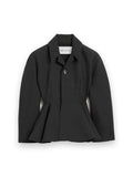 AMI PARIS GREY PEPLUM WOOL JACKET