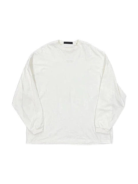 FEAR OF GOD ESSENTIALS MINI LOGO WHITE LONG SLEEVE ESSENTIALS The Hype Company