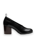 AMI PARIS BLACK COW LEATHER PUMPS