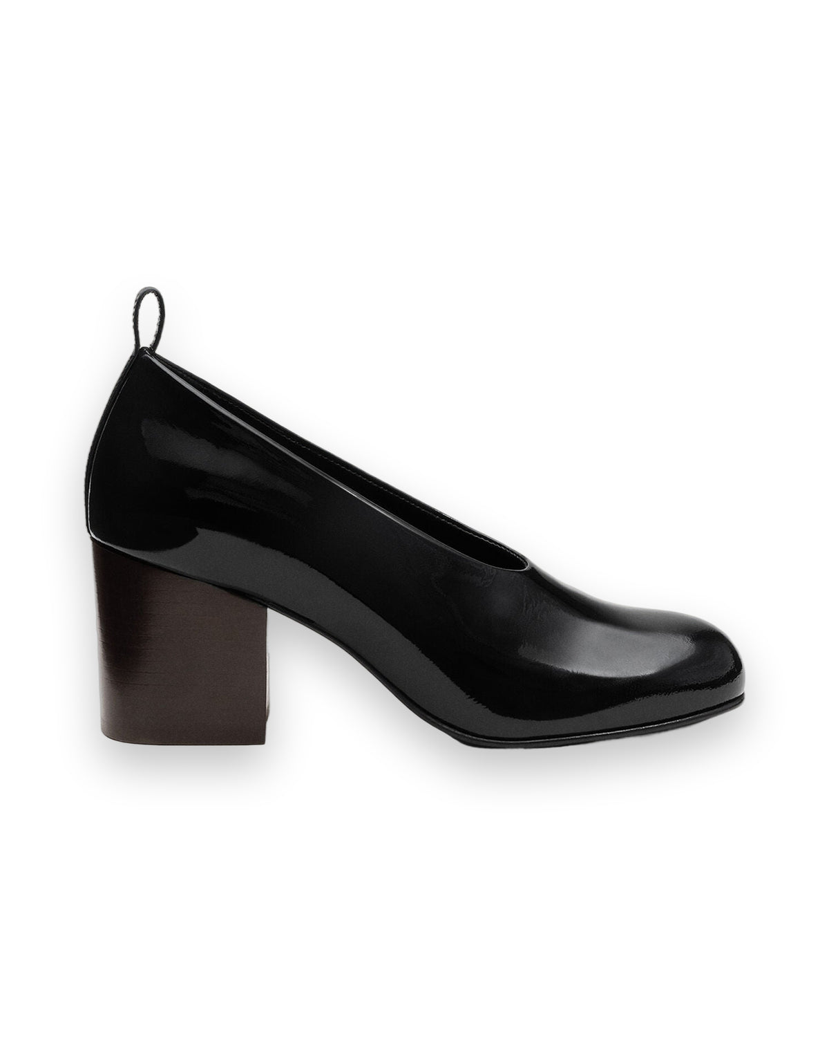 AMI PARIS BLACK COW LEATHER PUMPS