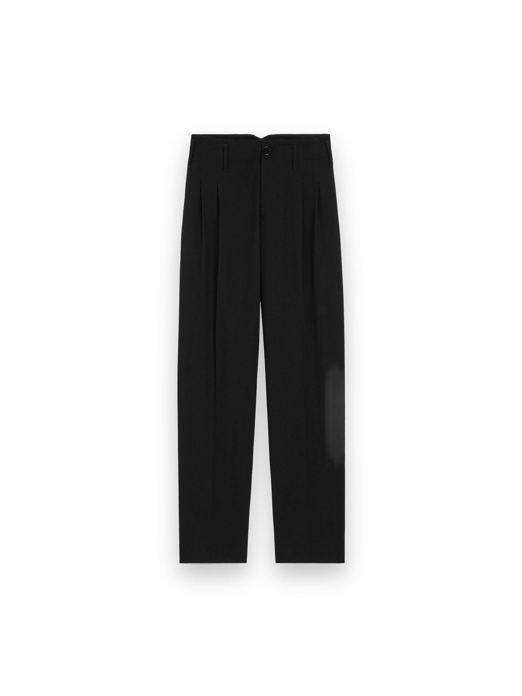 AMI PARIS BLACK TWO-PLEATS WOOL TROUSERS