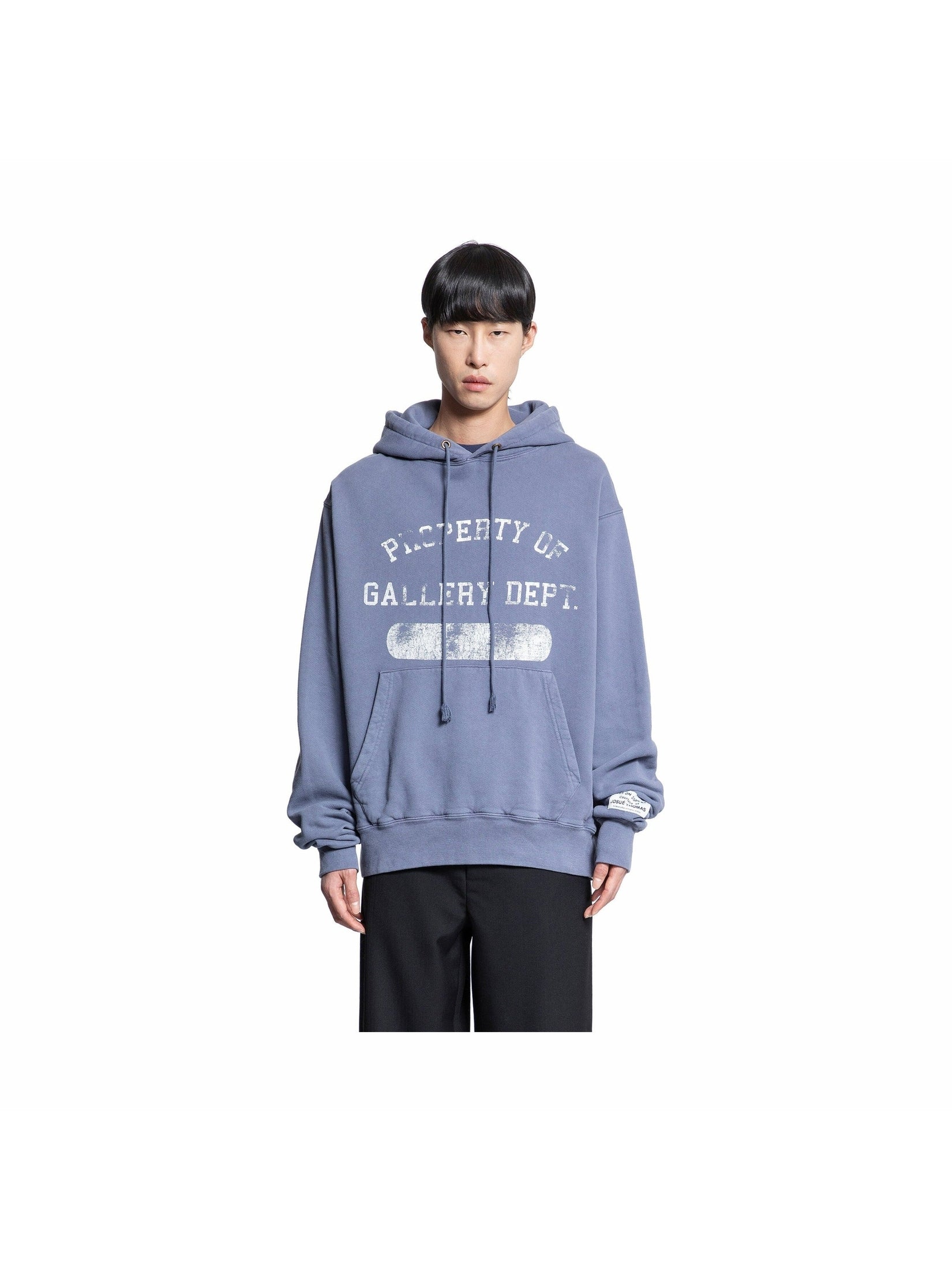 GALLERY DEPT PROPERTY OF HOODIE VINTAGE BLUE GALLERY DEPT The Hype Company