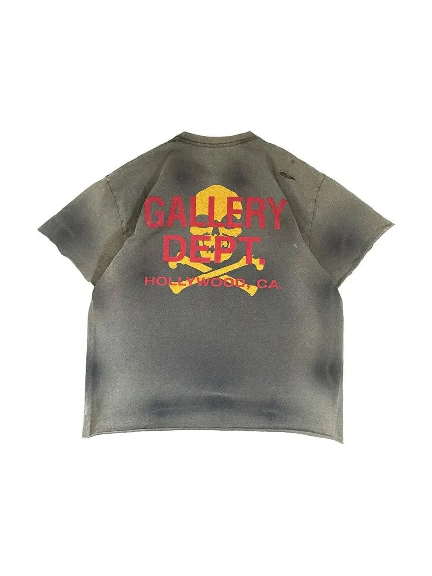GALLERY DEPT SKULL T SHIRT WASHED BLACK