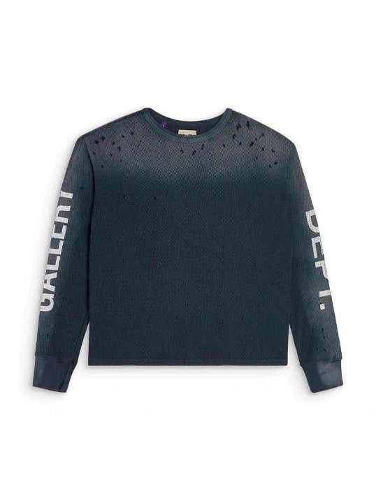 GALLERY DEPT THERMAL DISTRESSED LOGO LONG SLEEVE GALLERY DEPT The Hype Company