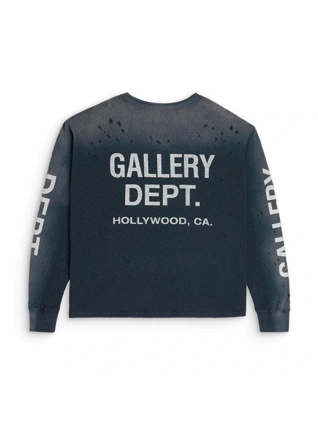GALLERY DEPT THERMAL DISTRESSED LOGO LONG SLEEVE GALLERY DEPT The Hype Company