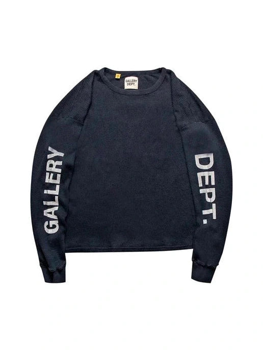 GALLERY DEPT THERMAL LONG SLEEVE BLUE LOGO GALLERY DEPT The Hype Company