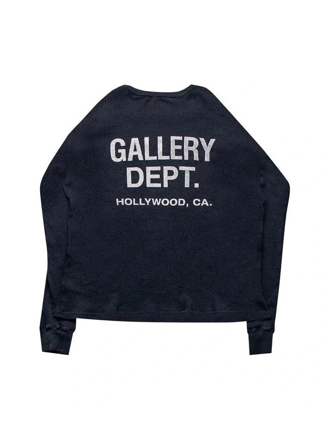GALLERY DEPT THERMAL LONG SLEEVE BLUE LOGO GALLERY DEPT The Hype Company