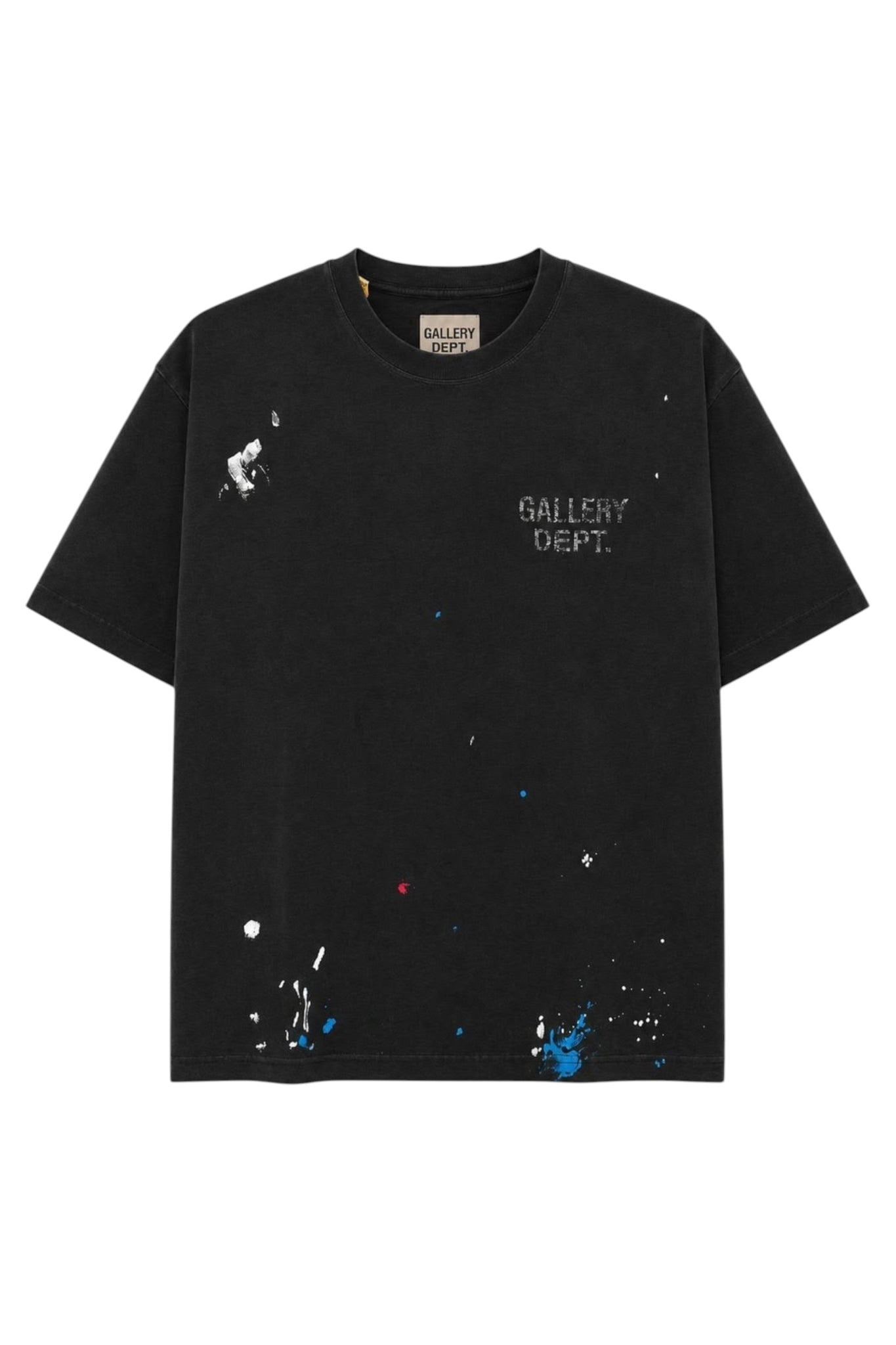 GALLERY DEPT. WASHED BLACK PAINT SPLATTERED T-SHIRT