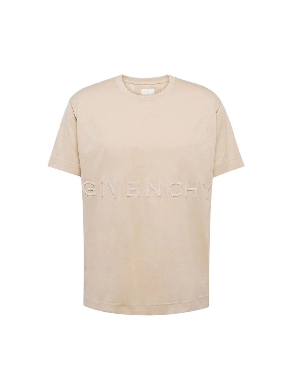 GIVENCHY 4G EMBROIDERED LOGO BEIGE TEE