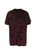 GIVENCHY CUTTED OUT LOGO WINE T SHIRT