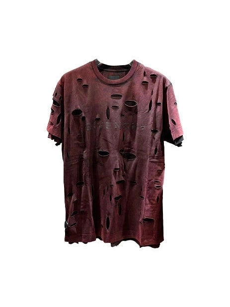 GIVENCHY CUTTED OUT LOGO WINE T SHIRT GIVENCHY The Hype Company
