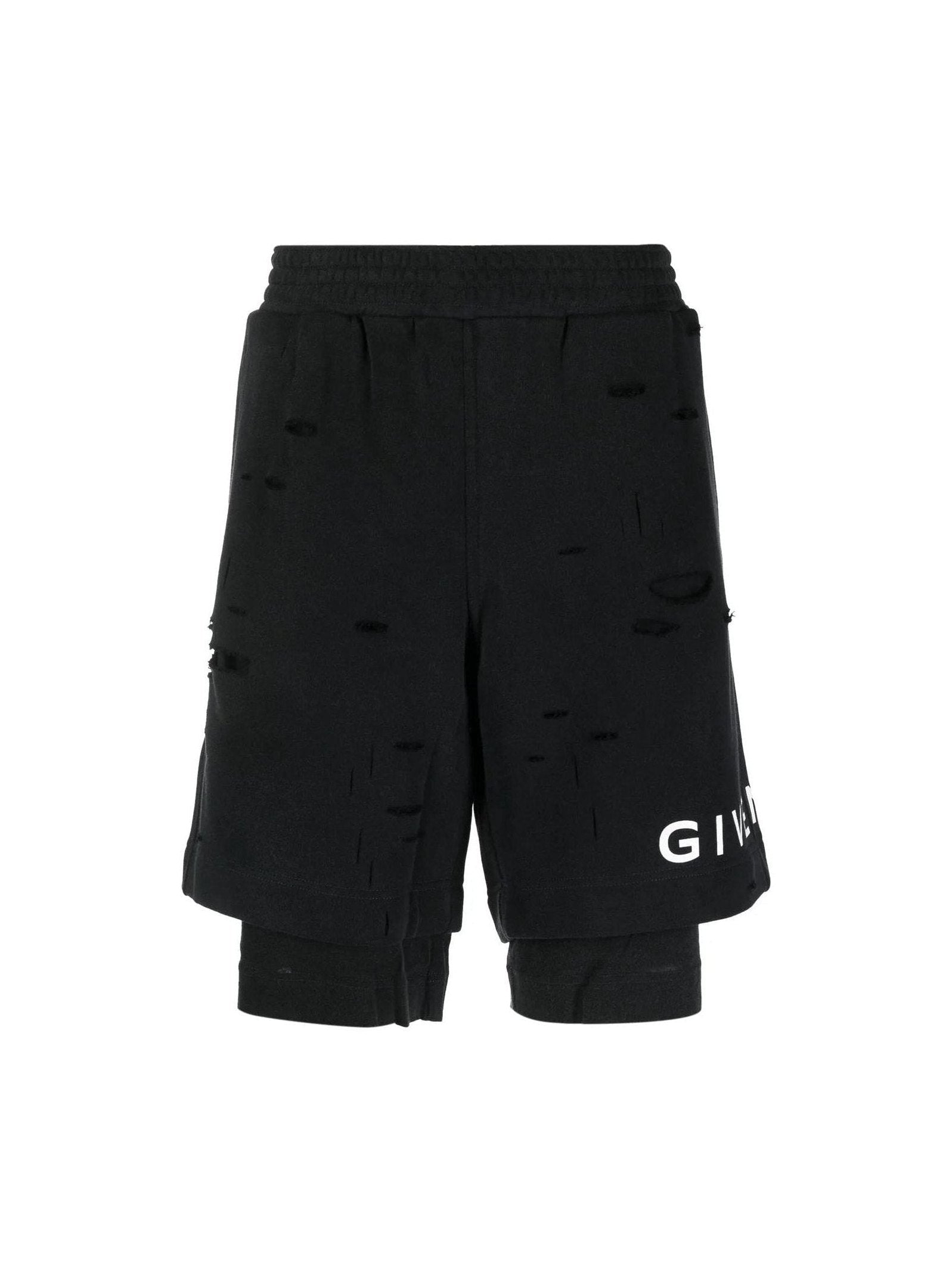 GIVENCHY CUTTED OUT SWEATSHORTS