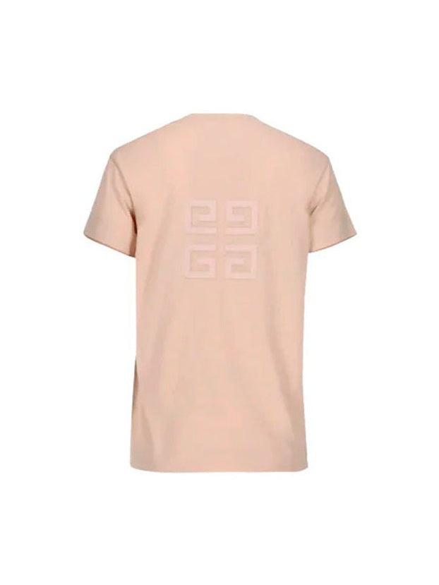 GIVENCHY EMBROIDERED LOGO BEIGE TEE GIVENCHY The Hype Company