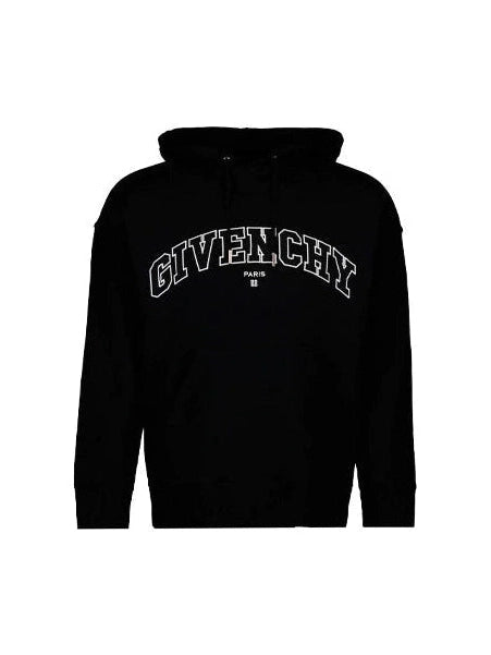 GIVENCHY EMBROIDERED LOGO HOODIE BLACK GIVENCHY The Hype Company