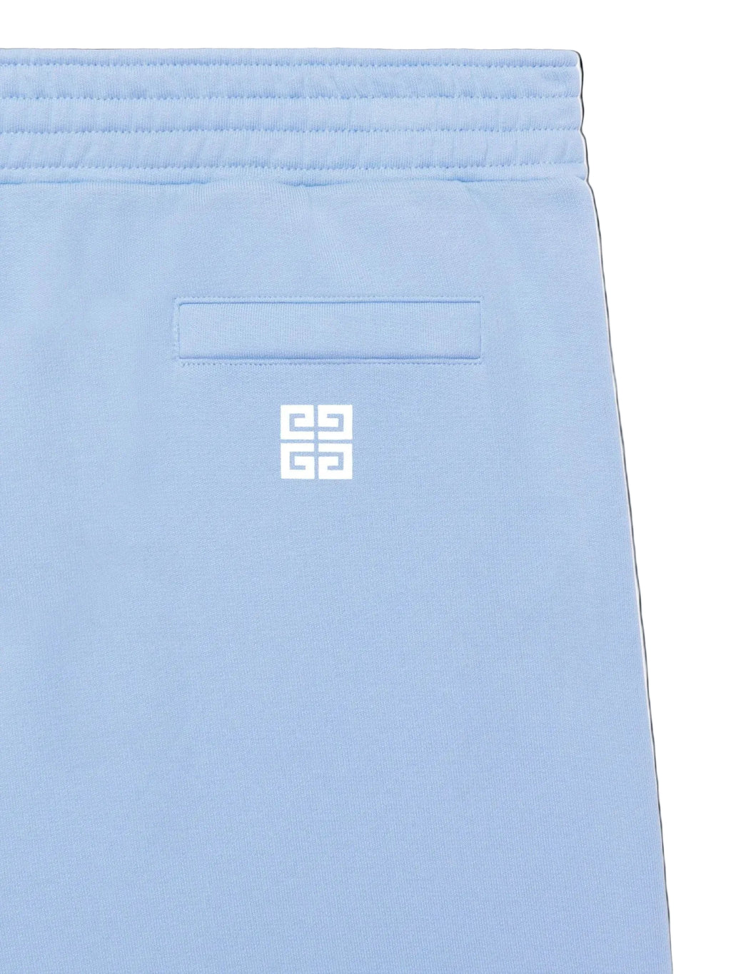 GIVENCHY LIGHT BLUE LOGO COTTON SHORTS