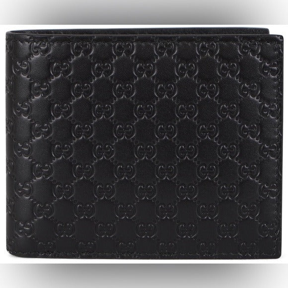GUCCI BIFOLD WALLET MICROGUCCISSIMA BLACK