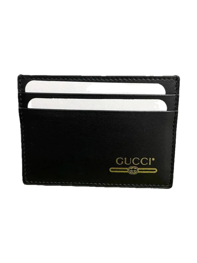 GUCCI CARD HOLDER LOGO BLACK GUCCI The Hype Company