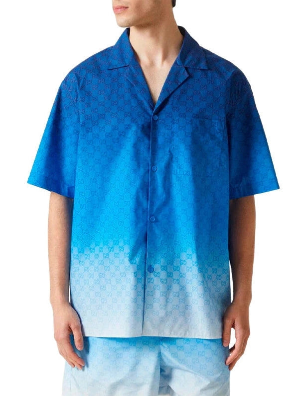 GUCCI GG COTTON POPLIN BOWLING SHIRT GUCCI The Hype Company