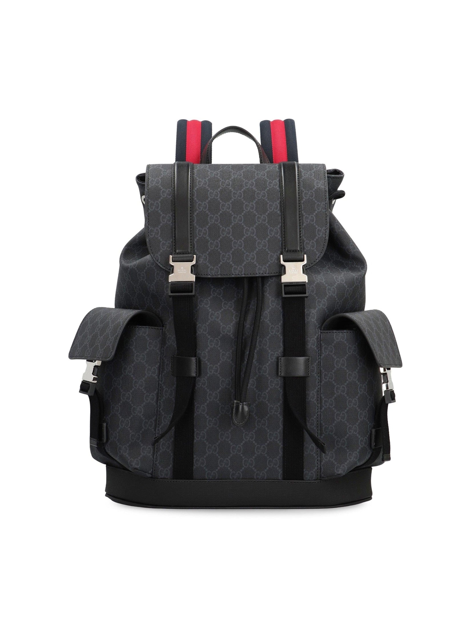 GUCCI GG MONOGRAM CANVAS SUPREME BLACK BACKPACK