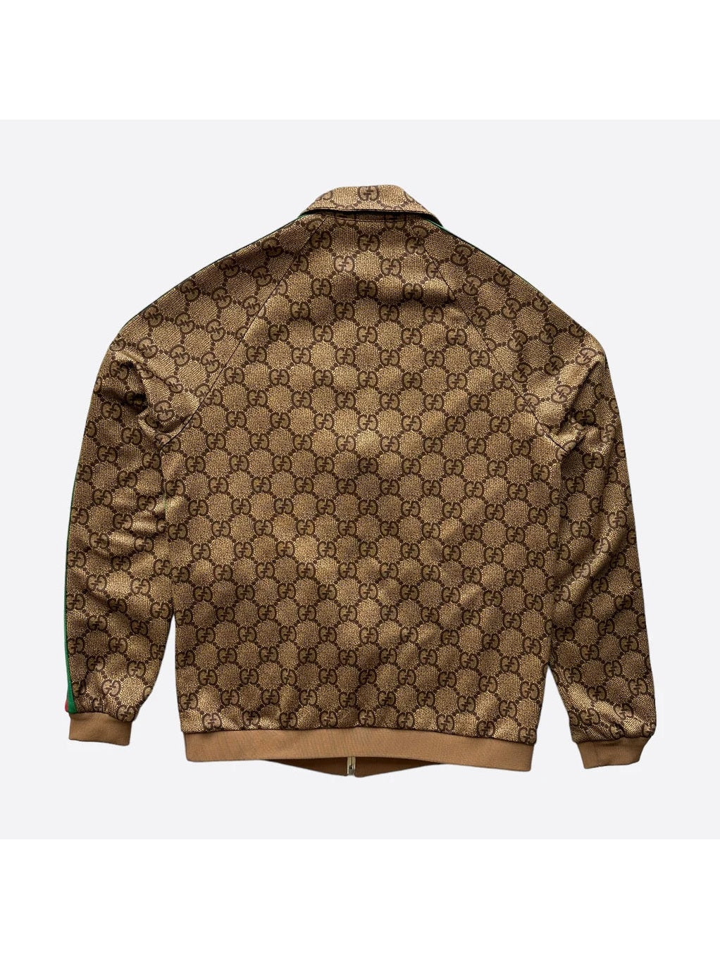 GUCCI GG MONOGRAM LOGO BROWN STRIPED JACKET GUCCI The Hype Company