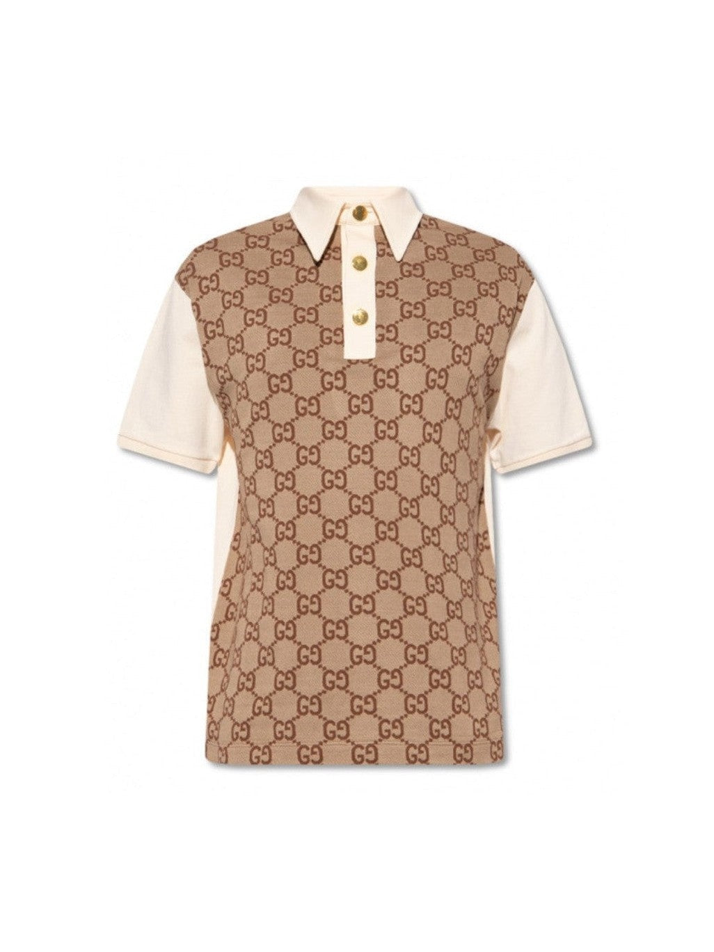 GUCCI STRIPED MONOGRAM PLACKET POLO SHIRT GUCCI The Hype Company
