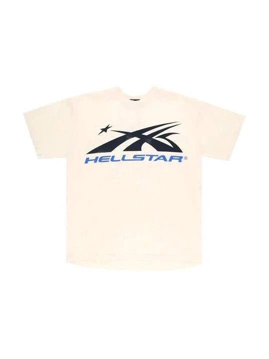 HELLSTAR SPORT LOGO TEE CREAM BLUE HELLSTAR The Hype Company