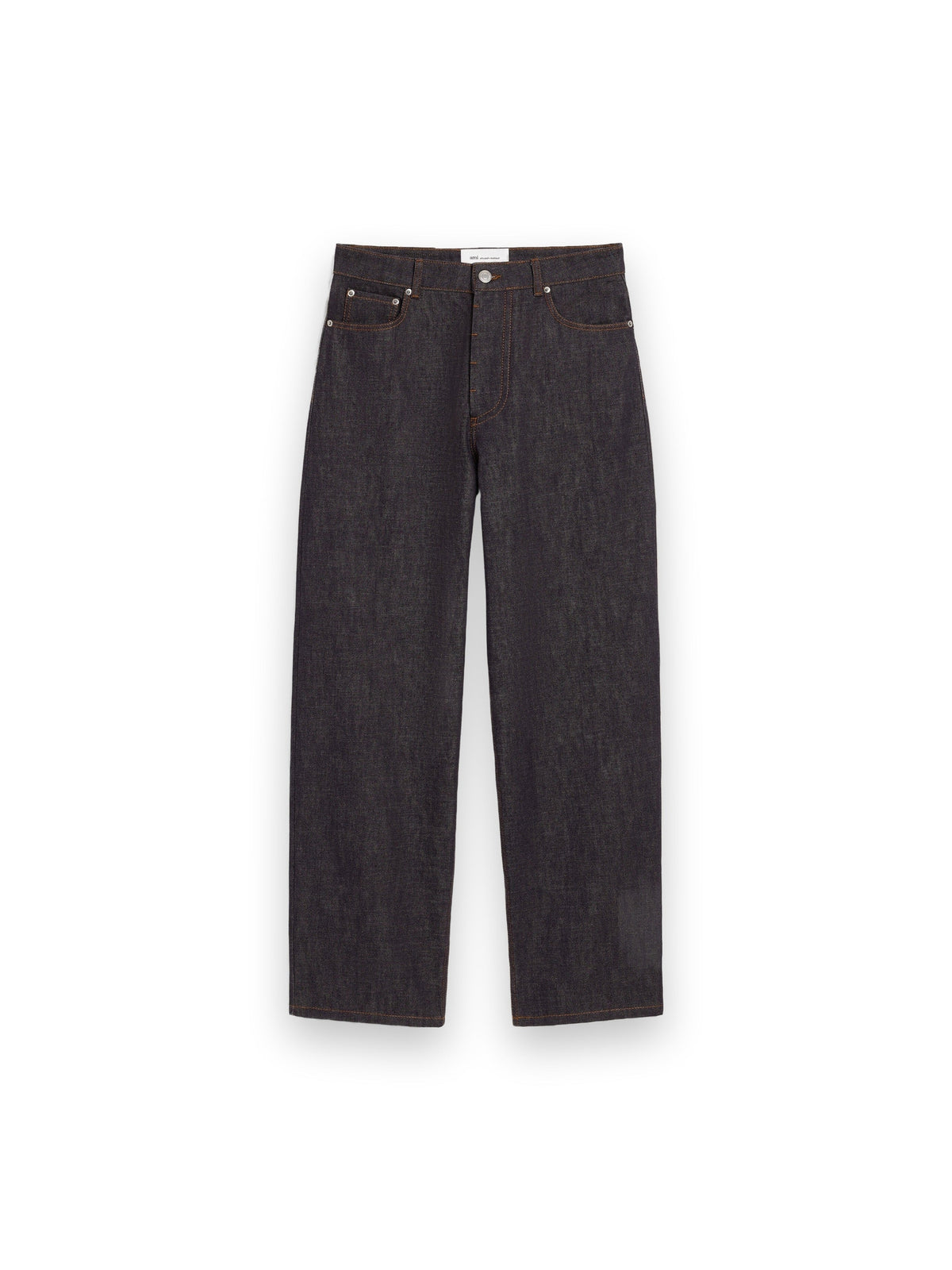 AMI PARIS BLUE BAGGY-FIT COTTON JEANS