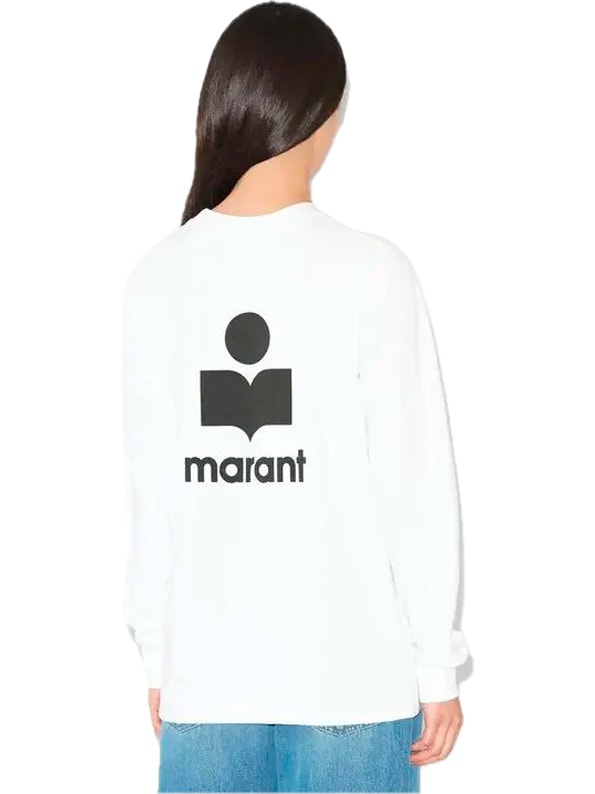 ISABEL MARANT LONG SLEEVE WHITE BLACK LOGO
