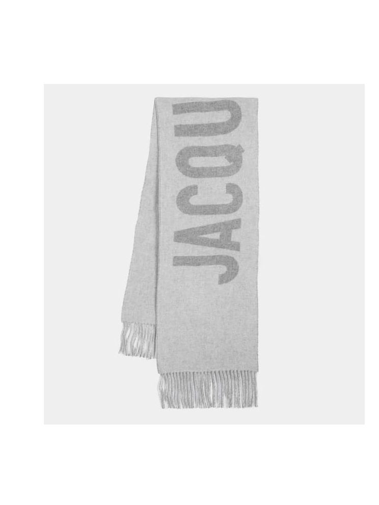 JACQUEMUS GREY 'THE JACQUEMUS' SCARF