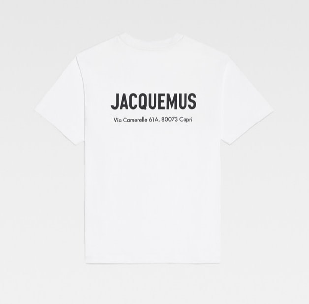 JACQUEMUS LE ADRESSE CAPRI WHITE T-SHIRT