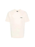 JACQUEMUS MINI LOGO EMBROIDERED WHITE TEE JACQUEMUS The Hype Company