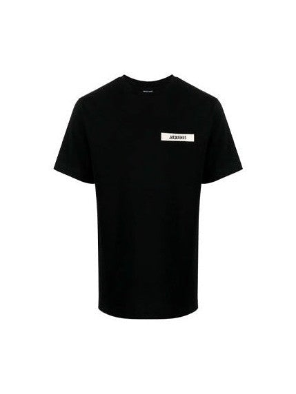 JACQUEMUS SMALL LOGO T-SHIRT BLACK JACQUEMUS The Hype Company