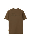 JACQUEMUS THE LOGO EMBROIDERED T-SHIRT KHAKI