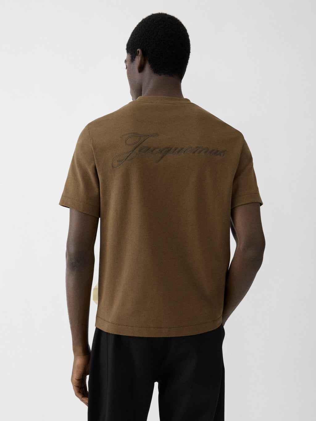 JACQUEMUS THE LOGO EMBROIDERED T-SHIRT KHAKI