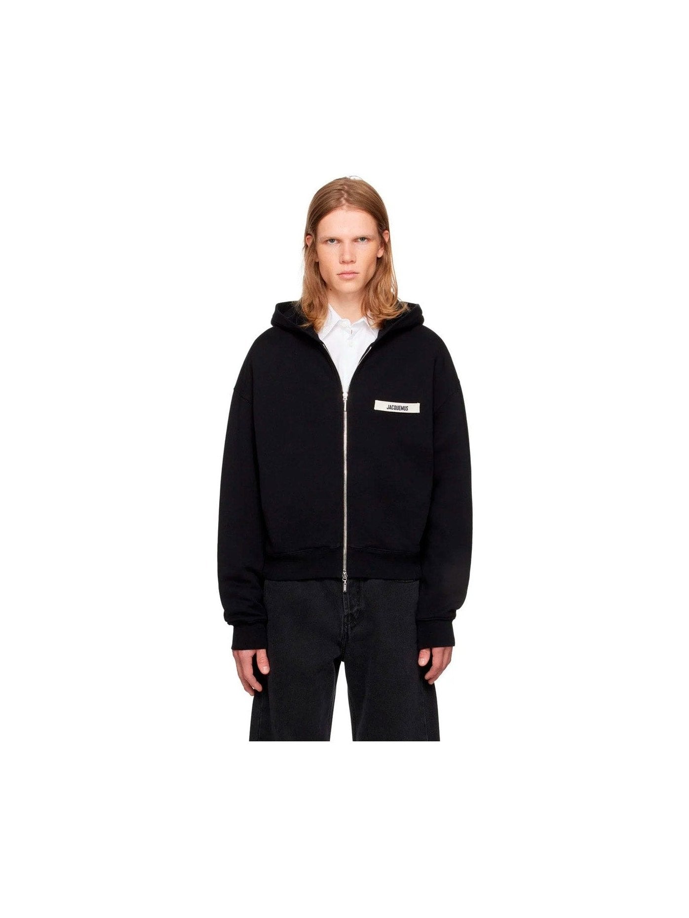 JACQUEMUS ZIP UP THE GROS GRAIN BLACK