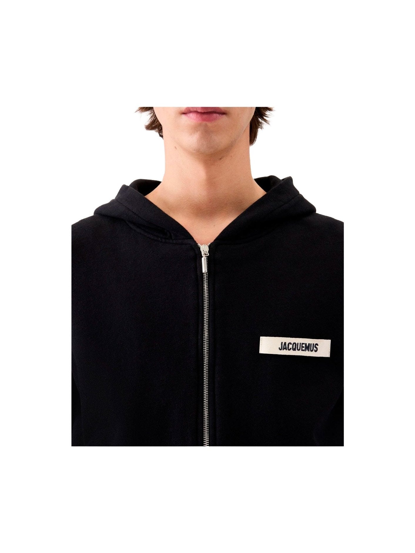 JACQUEMUS ZIP UP THE GROS GRAIN BLACK
